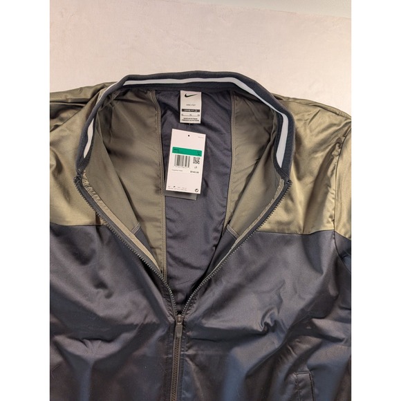 New NIKE Men's Golf Club Dri Fit Full Zip Loose Fit Jacket Black Olive‎ XL - Picture 2 of 16